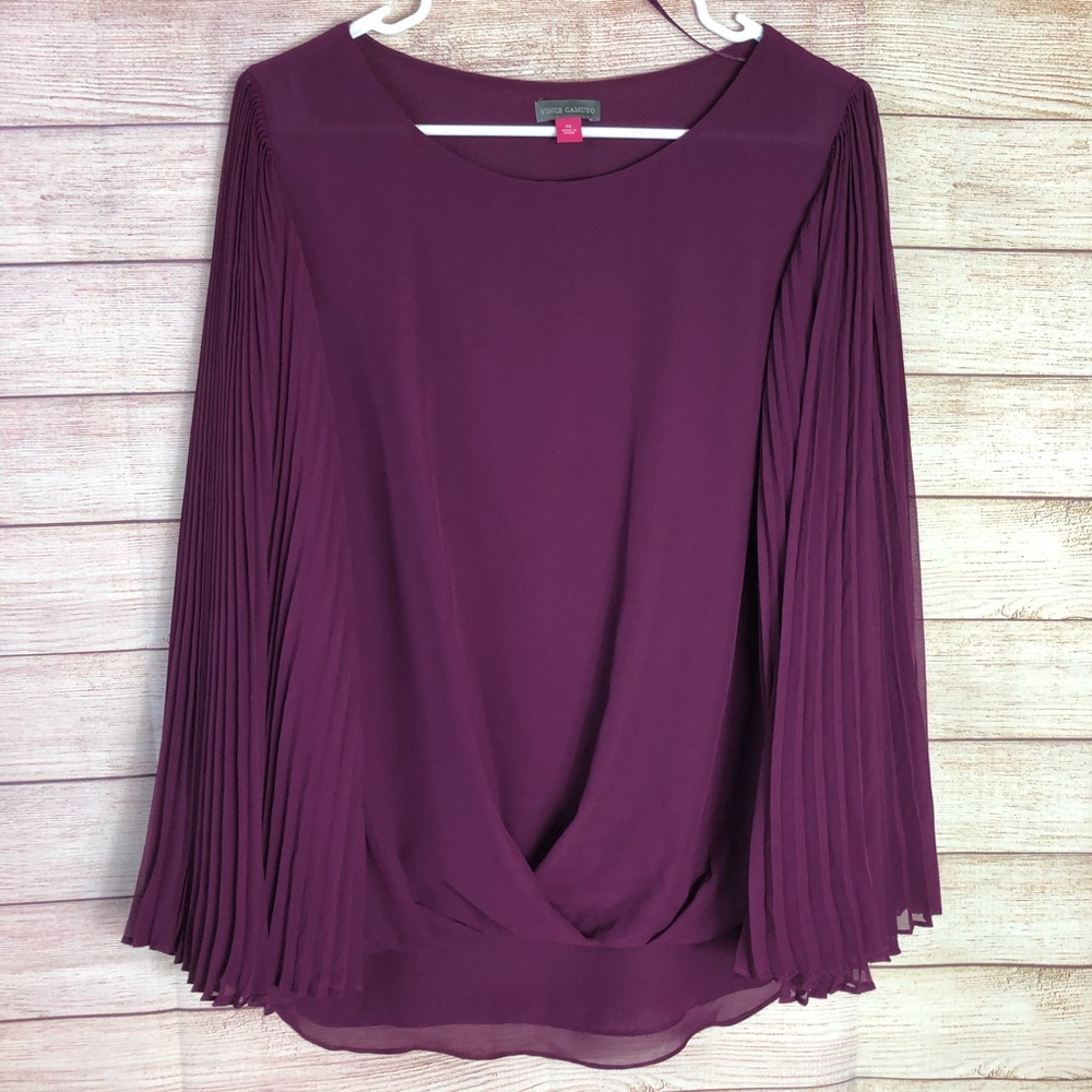 Vince Camuto Front Twist Gathering Blouse SzM